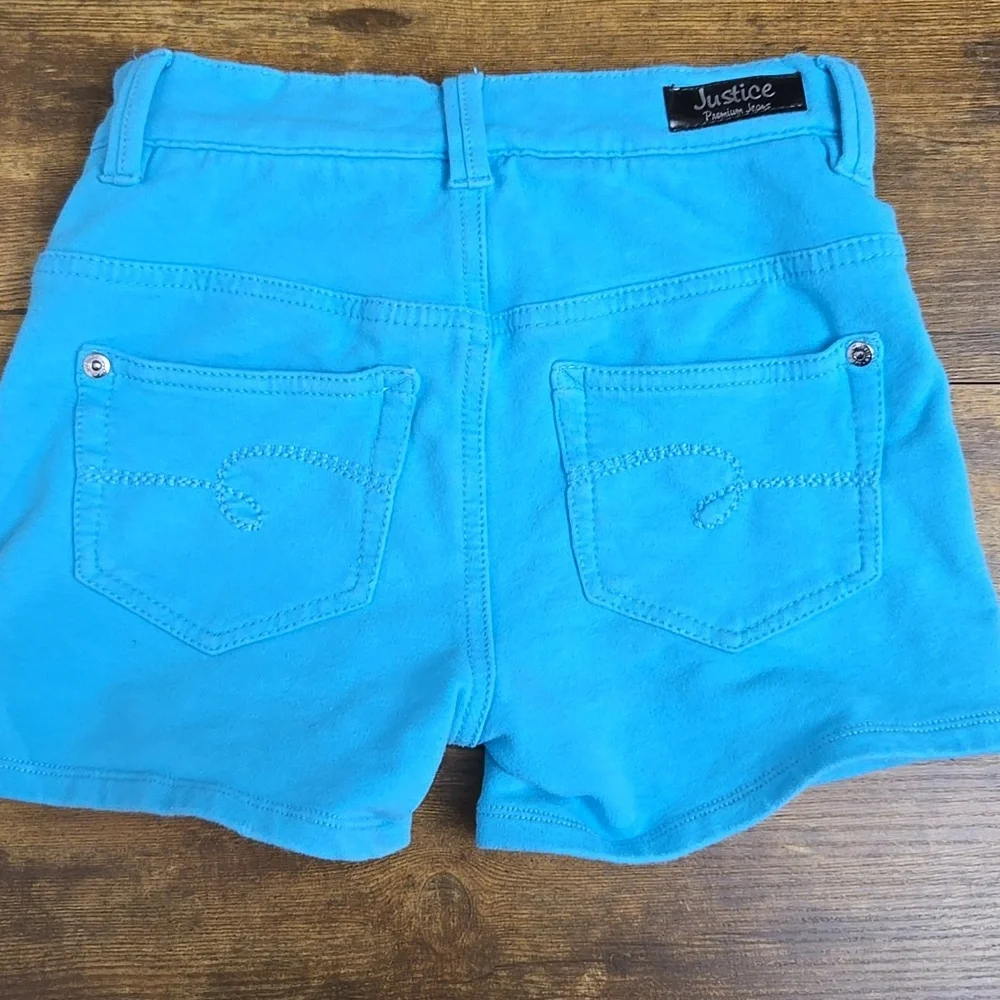 girls blue justice jean shorts